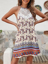 Vintage Printed Lace Stitching Bohemian Dress